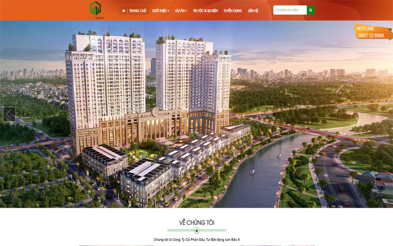 Mẫu thiết kế wbesite bất động sản